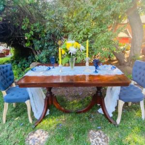 Antique Wood Dining Table Rental