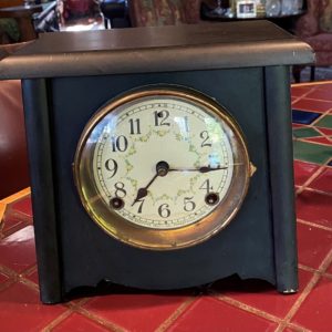 Antique Black Mantel Clock