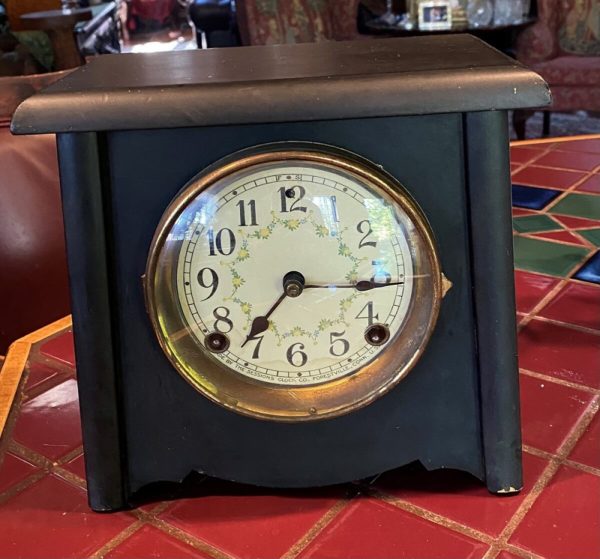Antique Black Mantel Clock