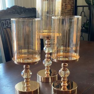 Gold Crystal Candle Holders Rental