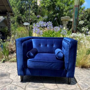 Velvet Royal Blue Chair for Rent