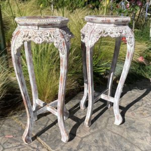Vintage plant stands with marble top rent
