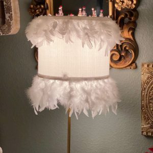 White Feather Side Lamp Rental