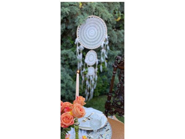 Large Bohemian White Dream Catcher for Rent
