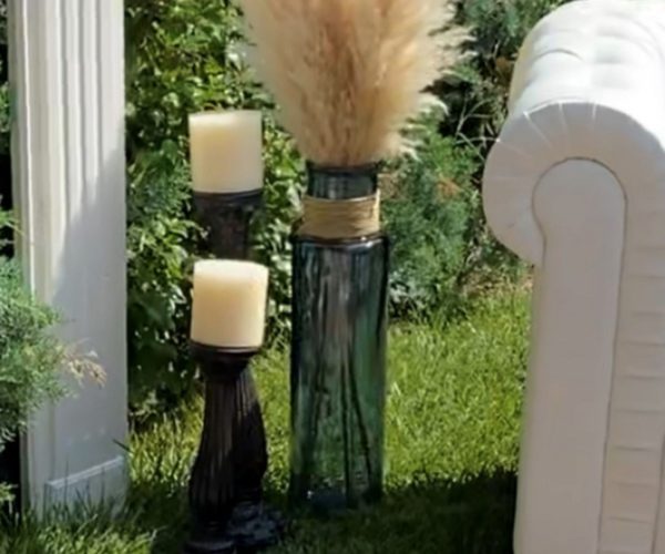 Large Pampas Grass with Vase Rental