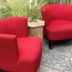 Red Modern Side Chairs for Rent