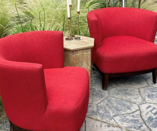 Red Modern Side Chairs for Rent