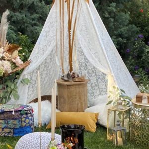White Bohemian Tent Rental