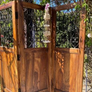 Wrought Iron Wood Room Divider