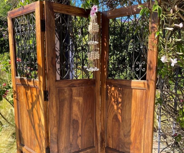 Wrought Iron Wood Room Divider